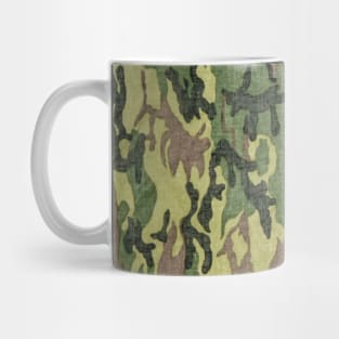 Green and Brown Camouflage Hunting Pattern Print Mug